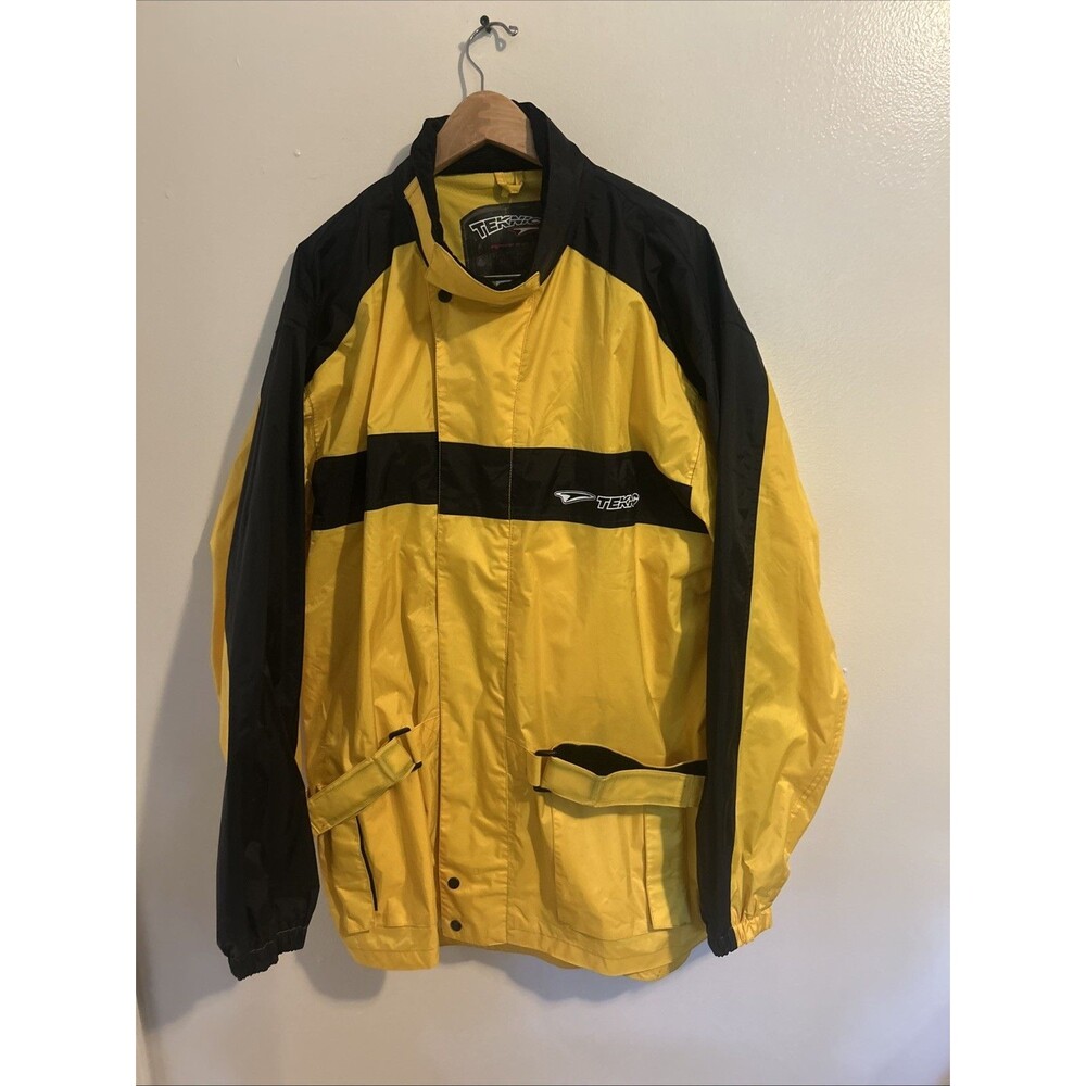 Teknic Otisca Rain Waterproof Motorcycle Jacket Yellow Men's Size 3XL